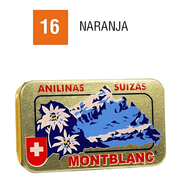 Pack 3 Anilinas Montblanc® Cajita Dorada Color 16. Naranja Pack 3 