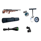Kit Rifle Akela Pcp+bombin 3 Etapas+funda Swis A+mira Konus+ 1