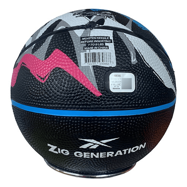 Balon De Basquet Reebok Zig Generation #6 Color Negro 2