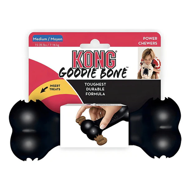 Hueso Kong Goodie Bone Extreme Para Perros Talla M Color Negro 1