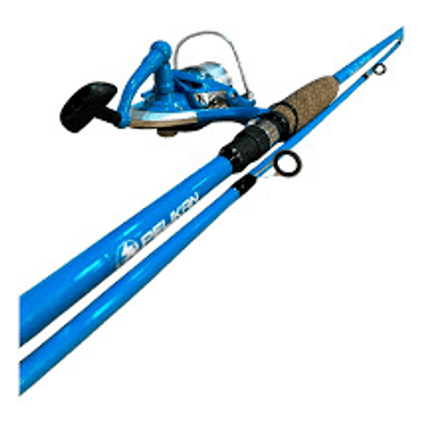 Kit Caña Pelikan Snake River, Caña + Carrete + Hilo, 195cm 
