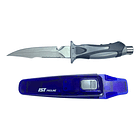 Cuchillo De Buceo Ist K09/s Acero Inoxidable Con Funda Azul 2