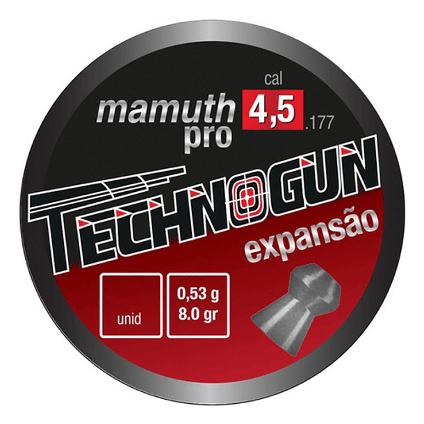 Technogun Mamuth Pro 4.5 Mm 0.57g / 8.72 Gr De 250 Pcs 