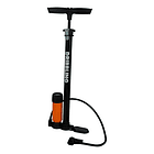 Bombin De Pie Con Manómetro Resistente Drb Deluxe Color Naranja 1