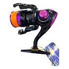 Carrete Spinning Pioneer Tackle Astute 1000 C/multifilamento Color Negro Lado De La Manija Derecho/izquierdo 2