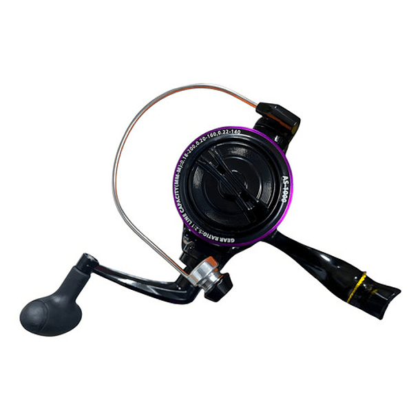 Carrete Spinning Pioneer Tackle Astute 1000 C/multifilamento Color Negro Lado De La Manija Derecho/izquierdo 4