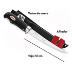 Cuchillo Rapala Soft Grip Para Filetear De Acero Inoxidable Con Afilador Y Funda 6