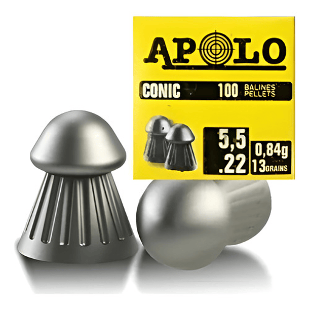Postón Apolo Conic (caja Amarilla)  Cal .22/500 Unid 1