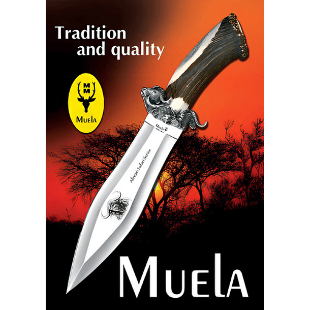 Cuchillo Muela 85-181 Hoja 18cm Caucho Funda España Color Plateado 4