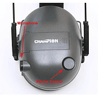 Orejeras De Protección Avanzada Electrónica 25 Db Champion ! Color Negro 3