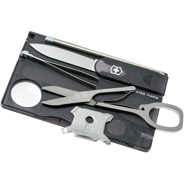 Victorinox Swisscard Lite Negro Transparente 0.7333.T3 2