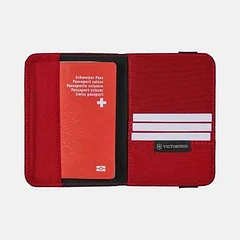 Porta Pasaporte Victorinox Negro 14x10cm Rojo
