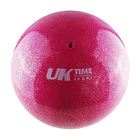 Balon de gimnasia ritmica N 7 glitter liso UKtime 400gr Rosa 1