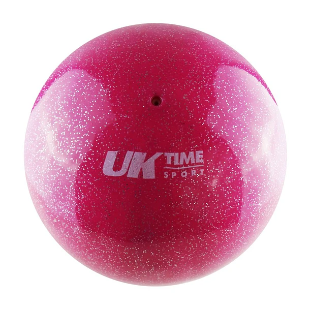 Balon de gimnasia ritmica N 7 glitter liso UKtime 400gr Rosa 1