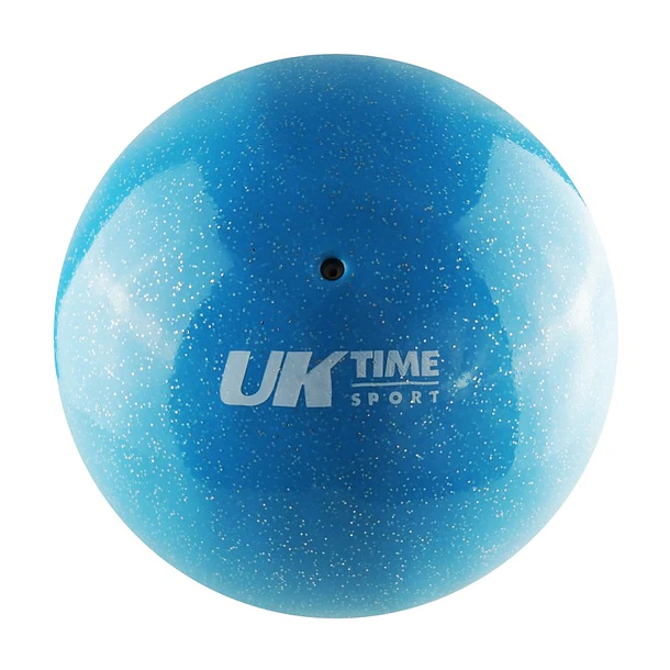 Balon de gimnasia ritmica N6 glitter liso UKtime 320gr CELESTE 