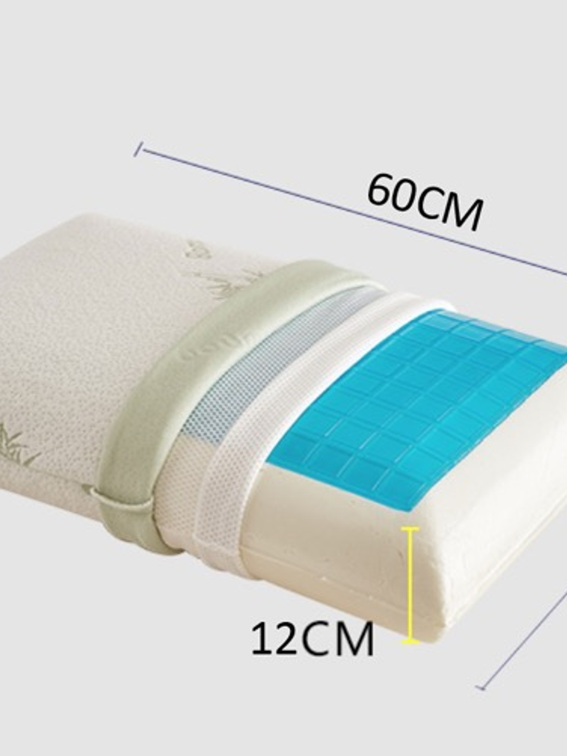 Almohada Viscoelástica Bamboo Gel (60x40x12) 2