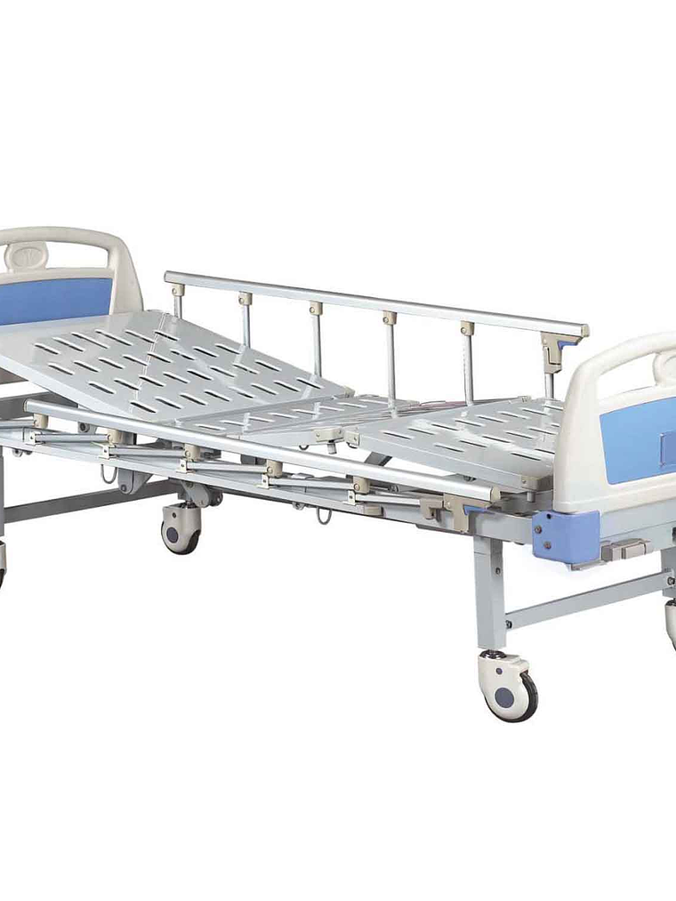 Catre Clínico MANUAL 2 pos con colchón 3 pliegues 2