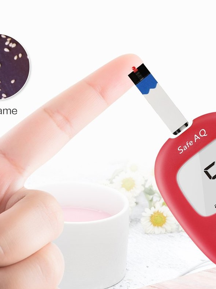 KIT Glucómetro con 50 Tiras y 50 Lancetas de SINOCARE Safe AQ  3