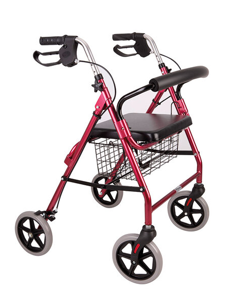 ANDADOR 4 RUEDAS CON ASIENTO Y CANASTO 1