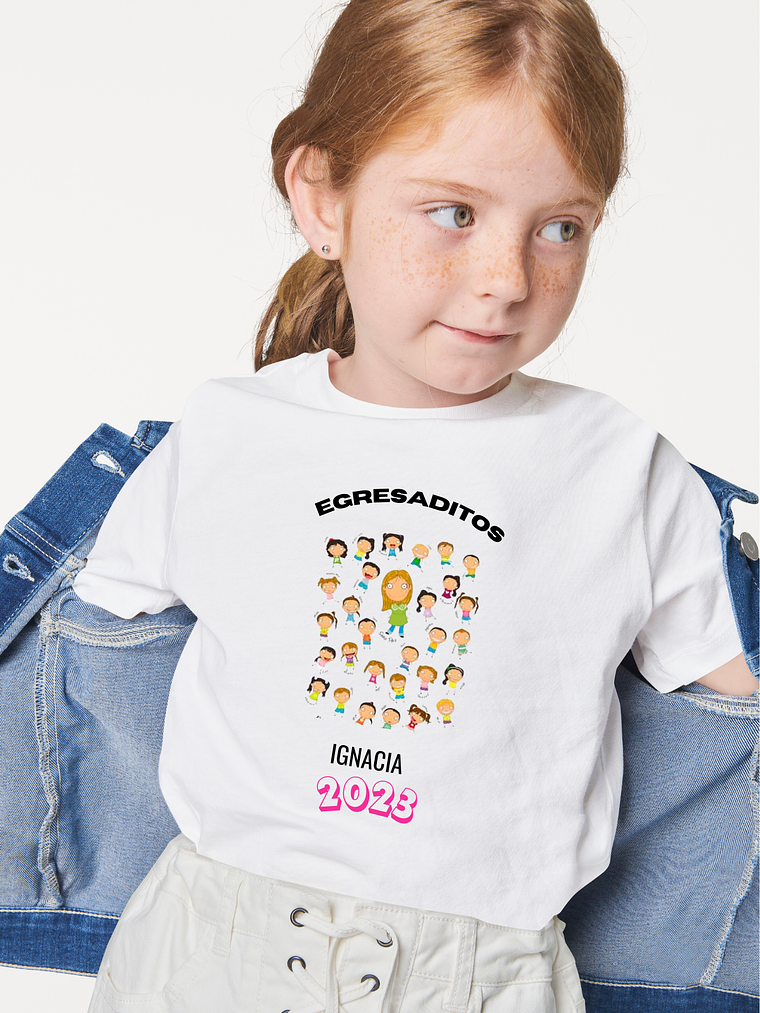 Polera Graduación Jardín o Kinder personalizable 3