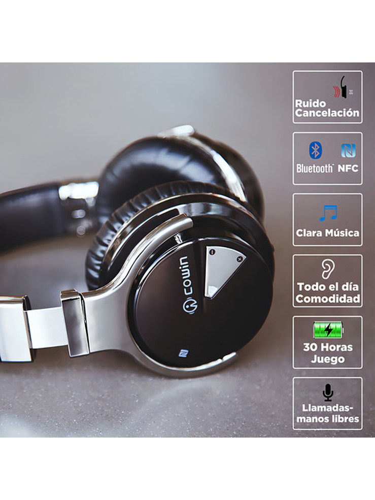 Audífonos Over-head Cowin E7 Con Cancelación De Ruido 2