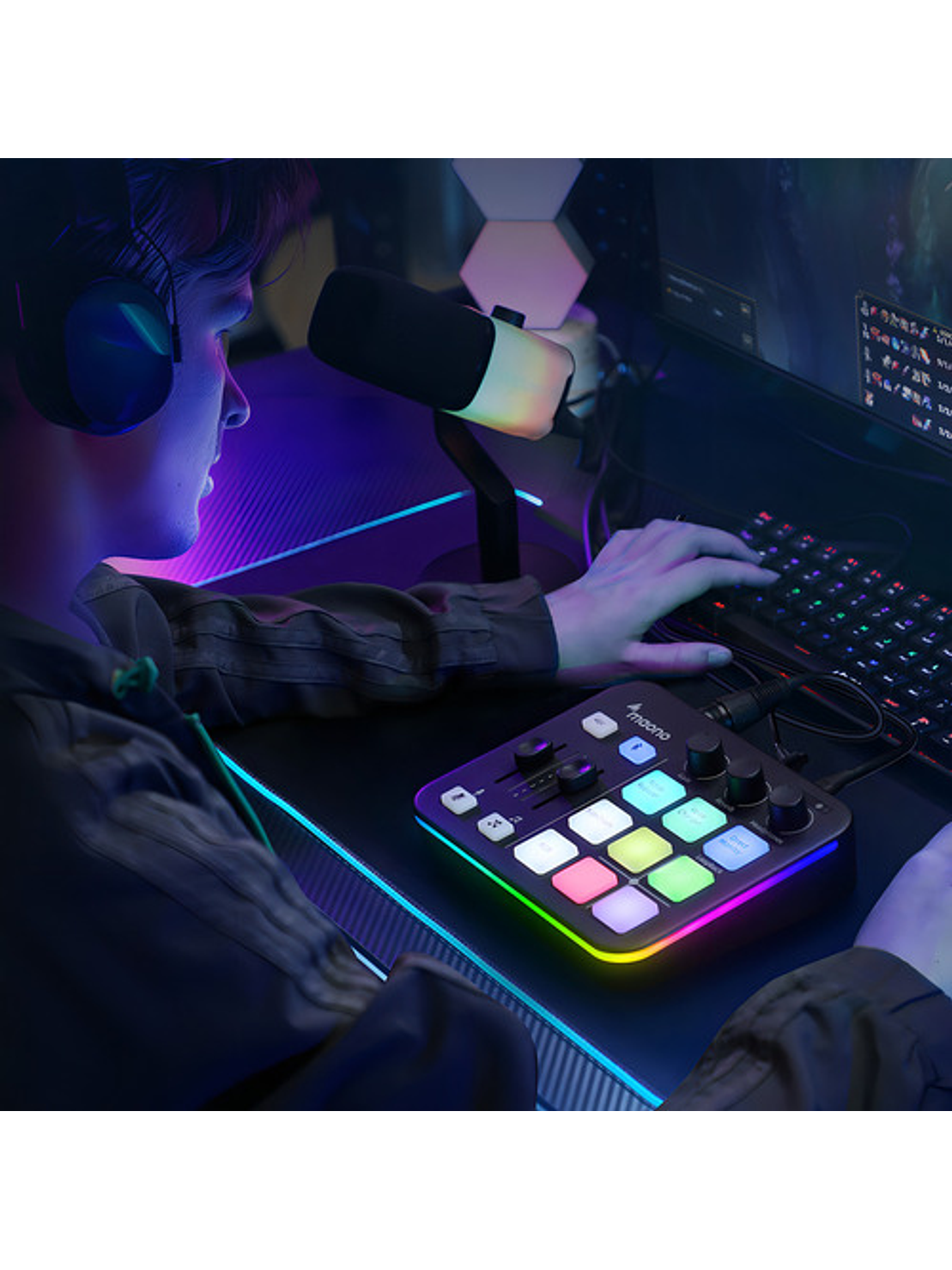 Mixer Audio Maono G1 Neo para Streamer USB+XLR 2