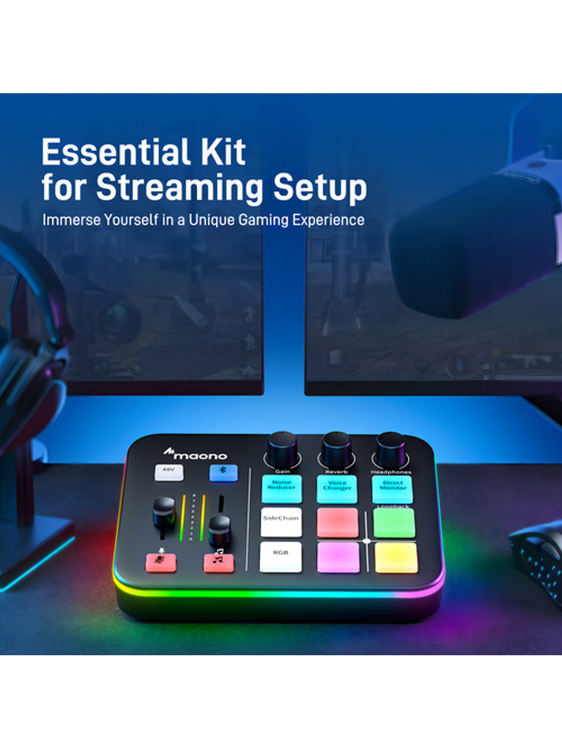 Mixer Audio Maono G1 Neo para Streamer USB+XLR 7