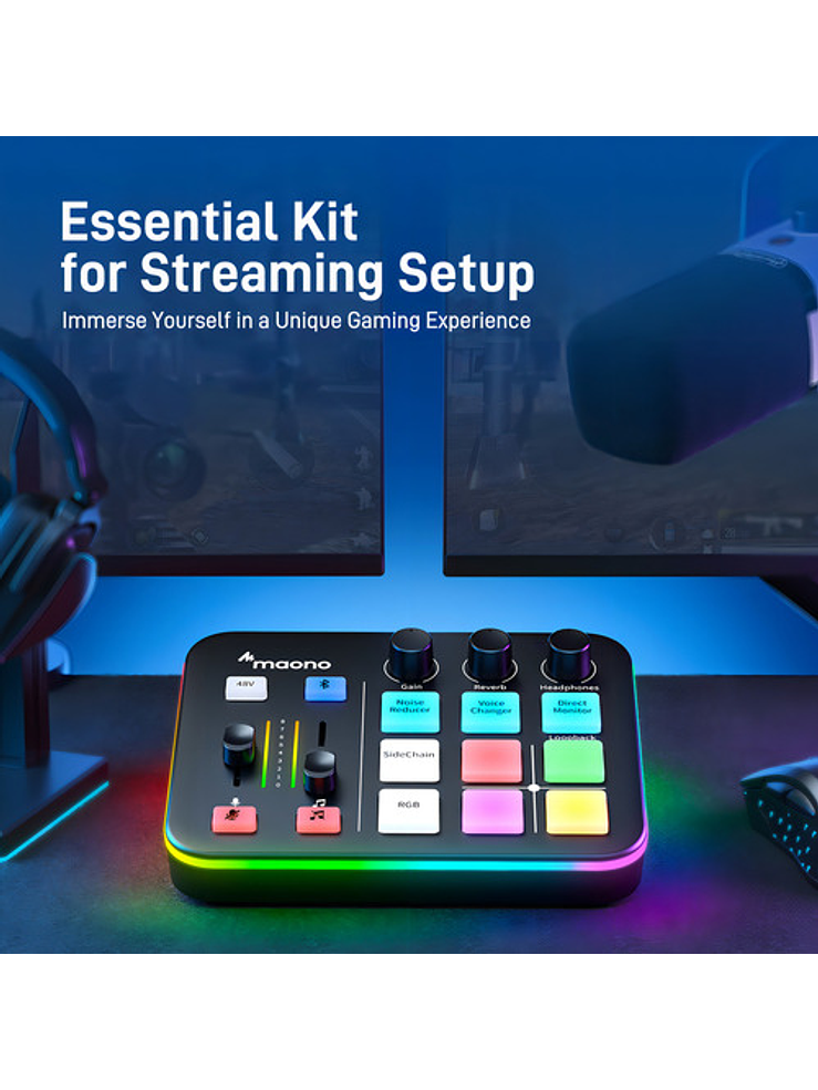 Mixer Audio Maono G1 Neo para Streamer USB+XLR 7