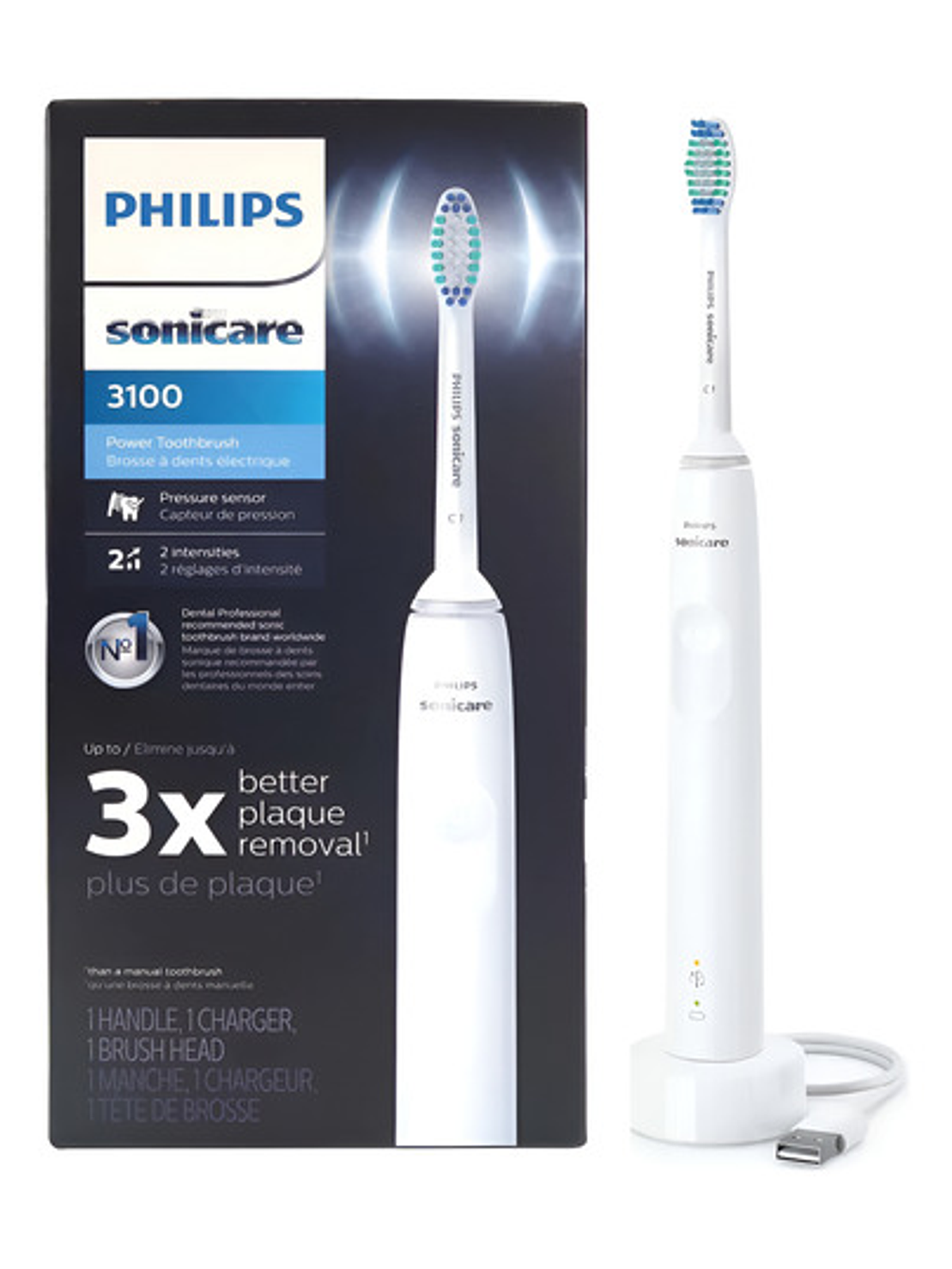 Cepillo Eléctrico Philips Sonicare 3100 + 3x Cabezales C2 2