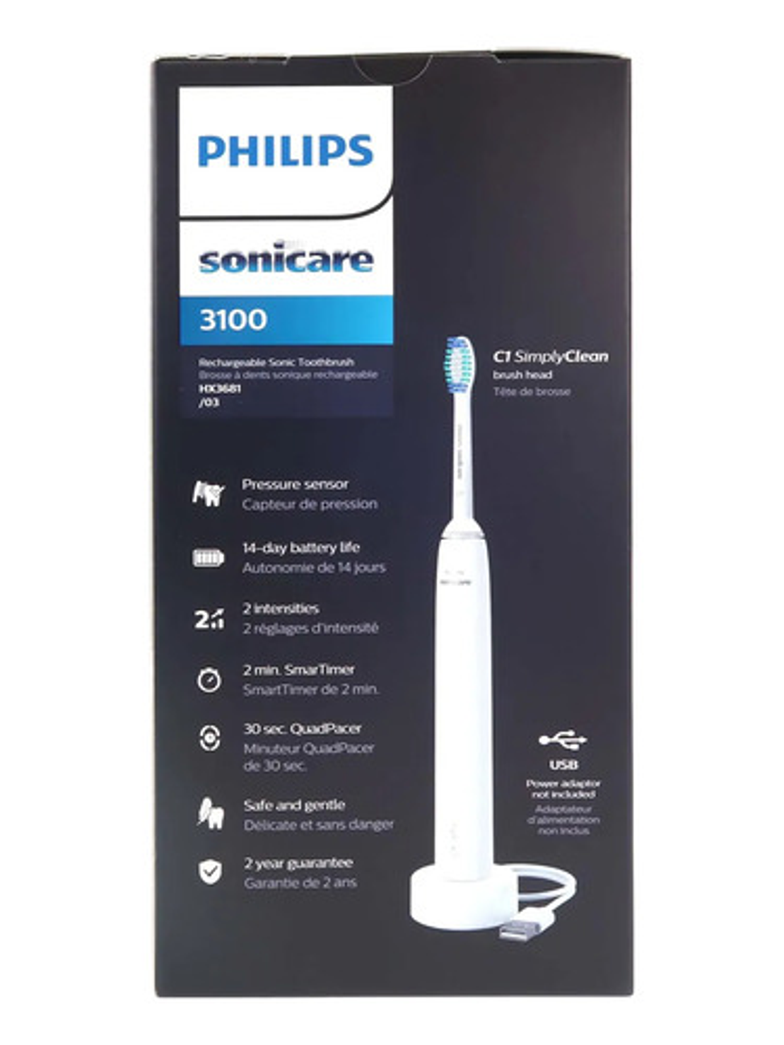 Cepillo Eléctrico Philips Sonicare 3100 + 3x Cabezales C2 10