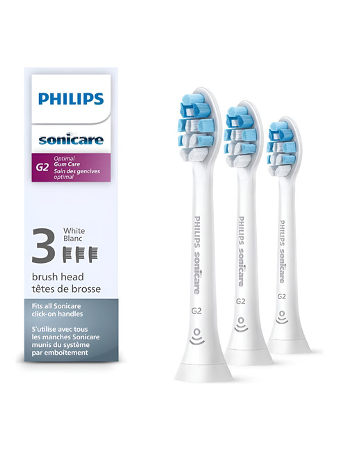 Repuesto Cabezal Philips Sonicare G2 Optimal Cuidado Encías (X3) 1