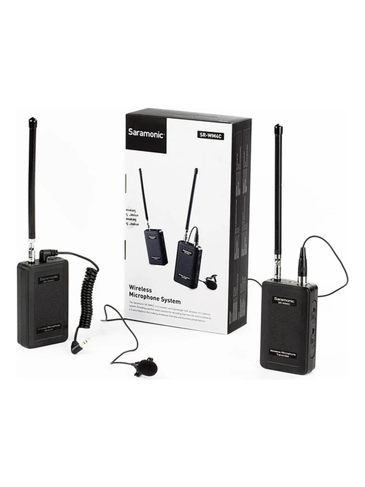 Micrófono Saramonic Inalámbrico Dinámico Omnidireccional Negro Sr-wm4c Lavalier 5