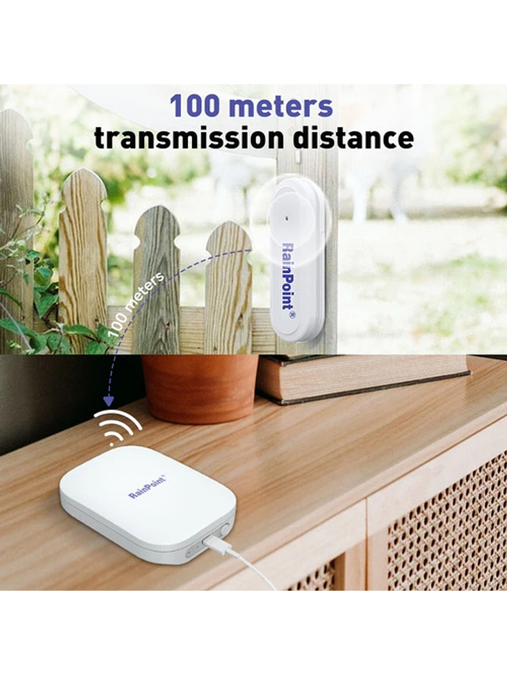 Kit de Riego Rainpoint de 2 Zonas con Sensores y Hub WiFi 9