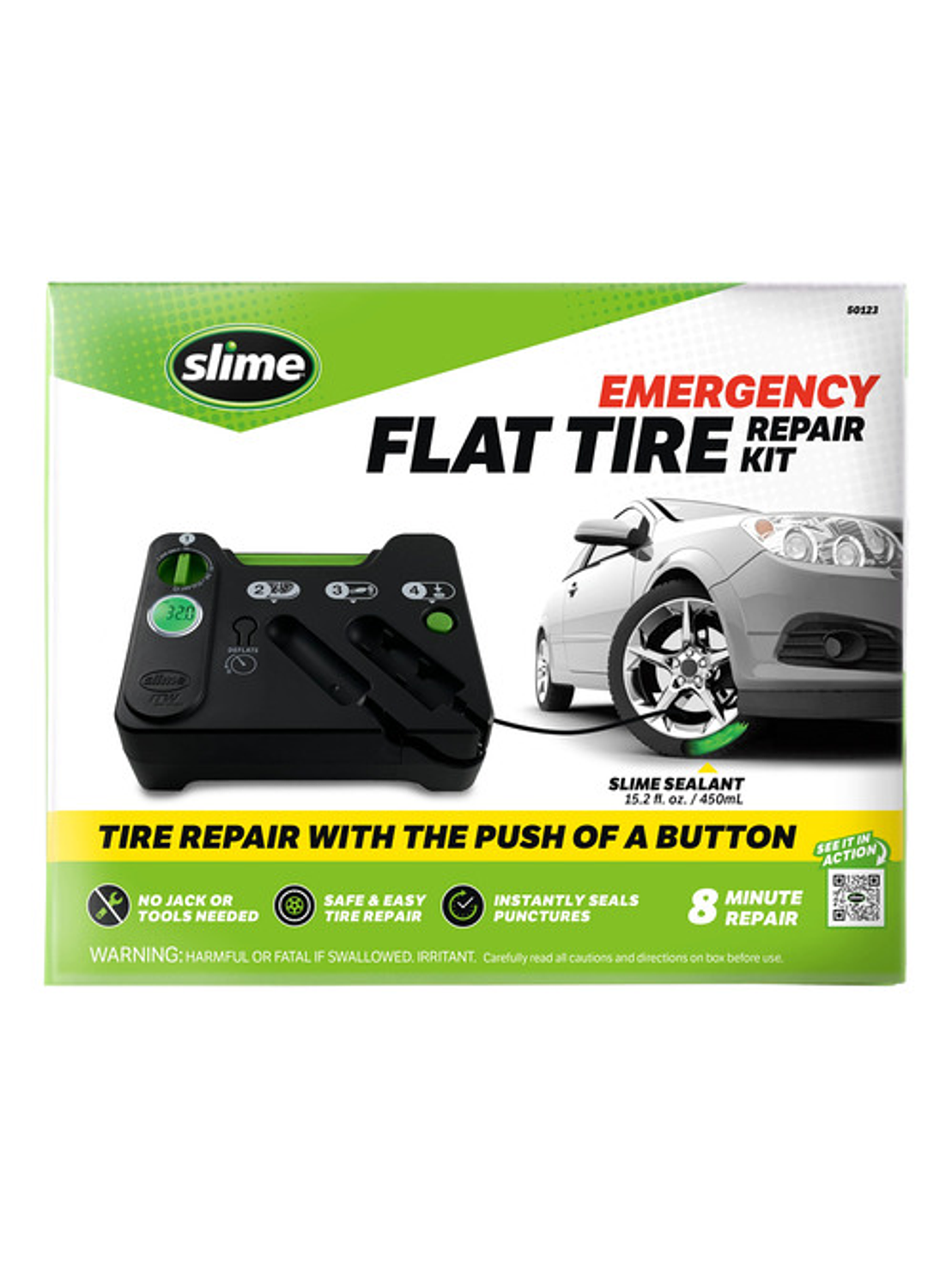 Kit De Reparación Neumáticos Slime #50123 1