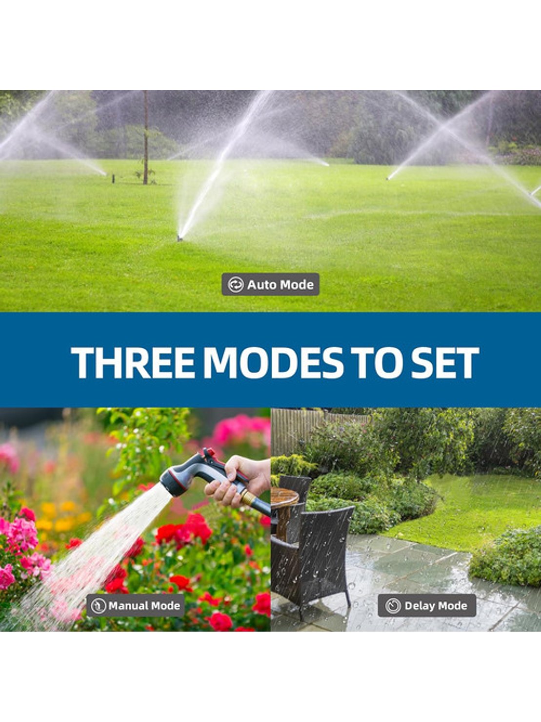 Programador De Riego Digital De 2 Zonas Automático 7