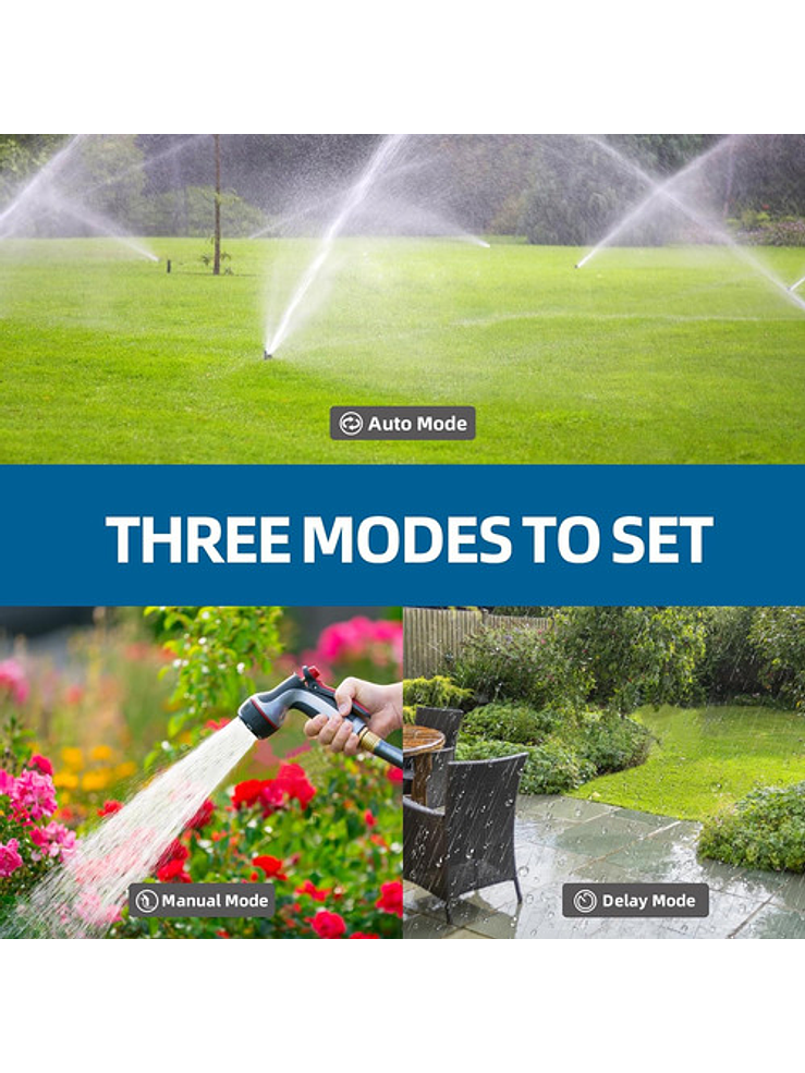 Programador De Riego Digital De 2 Zonas Automático 7