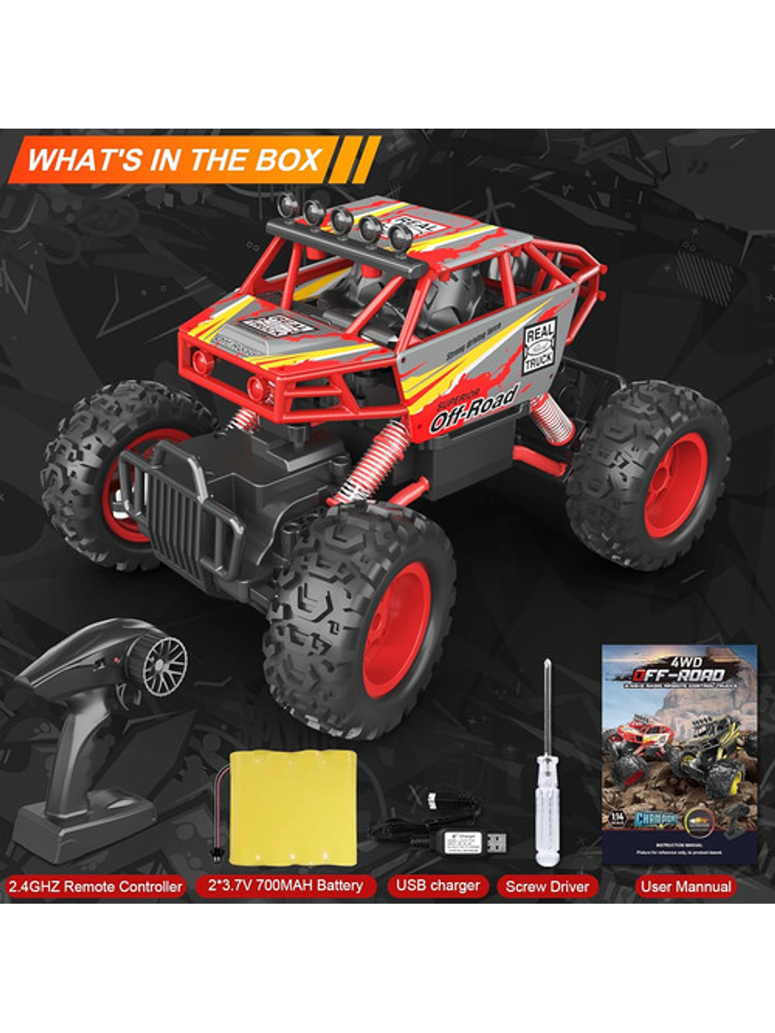 Vehículo Control Remoto Guokai 4wd Rc Rock Crawler 1:14 8