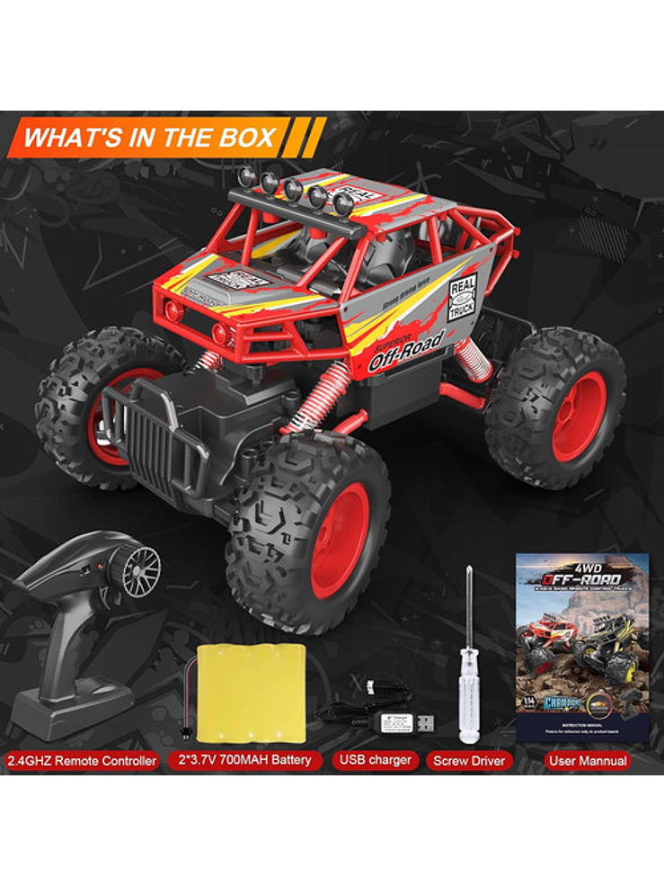 Vehículo Control Remoto Guokai 4wd Rc Rock Crawler 1:14 8