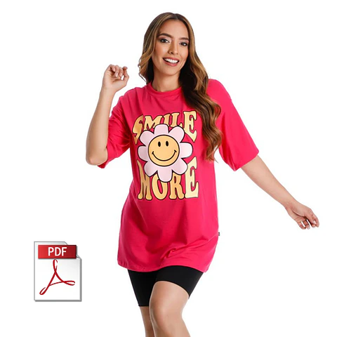 MOLDE DE CAMISETA OVERSIZE 01 | DAMA