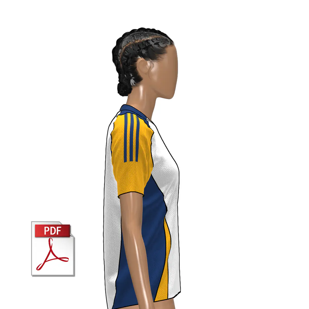 MOLDE DE CAMISETA FÚTBOL 03 | DAMA 3