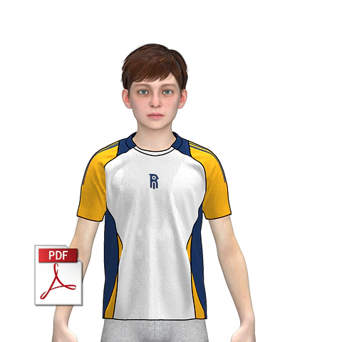 MOLDE CAMISETA FÚTBOL 03 | NIÑOS