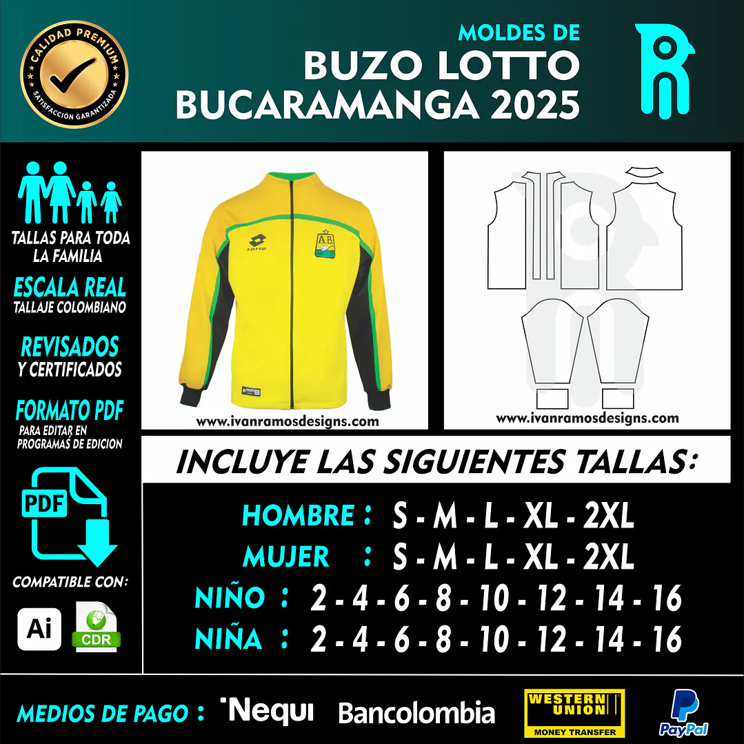 MOLDE BUZO LOTTO BUCARAMANGA 2025 1