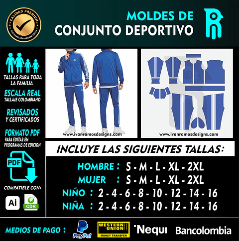 MOLDE DE CONJUNTO DEPORTIVO 01