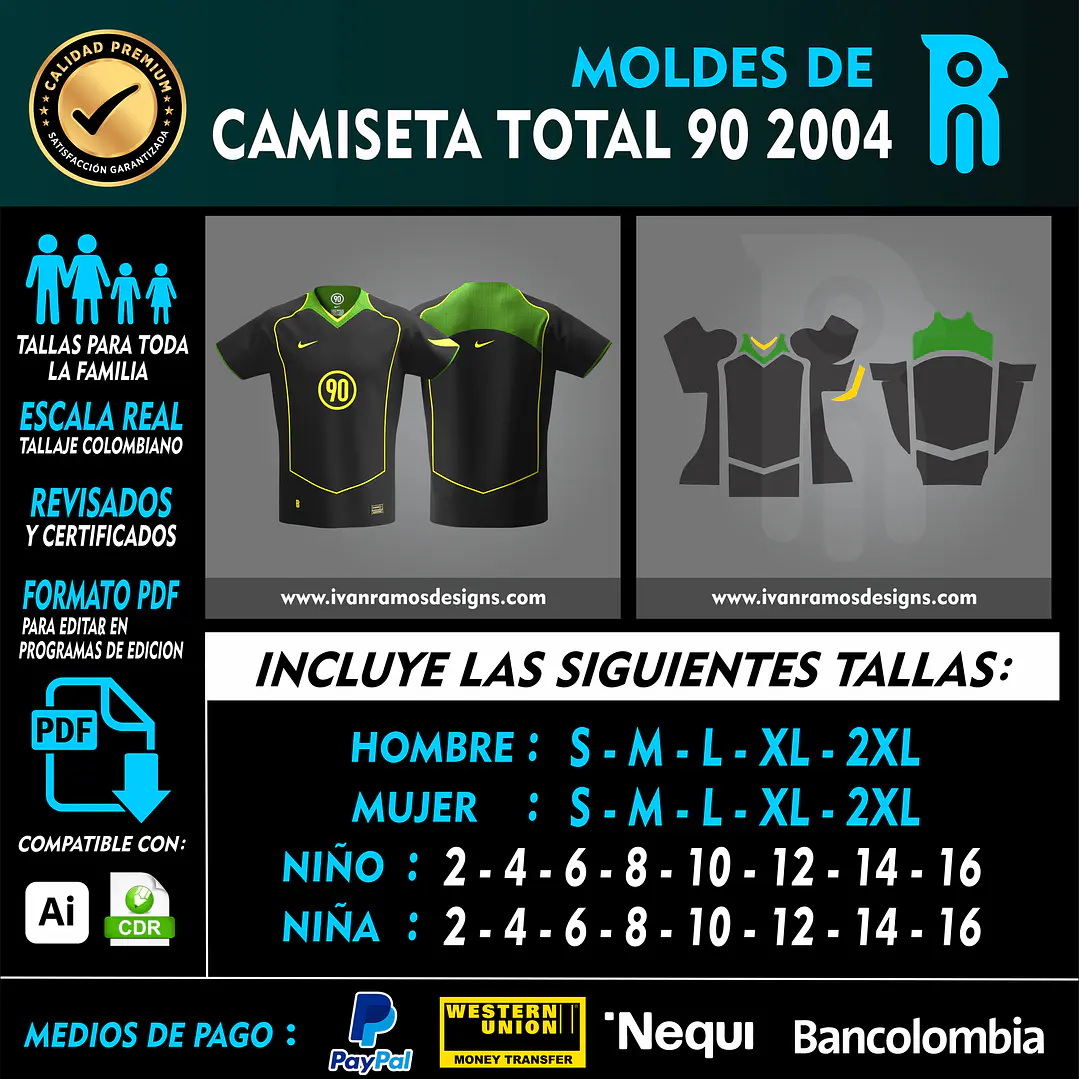 MOLDE DE CAMISETA TOTAL 90 2004 1