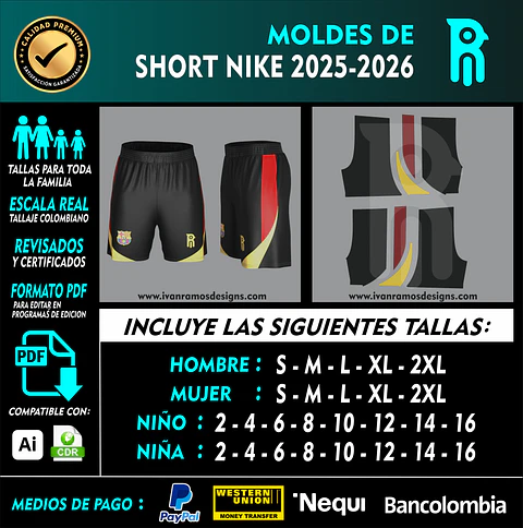 MOLDE SHORT DE ENTRENAMIENTO NIKE 2025-26