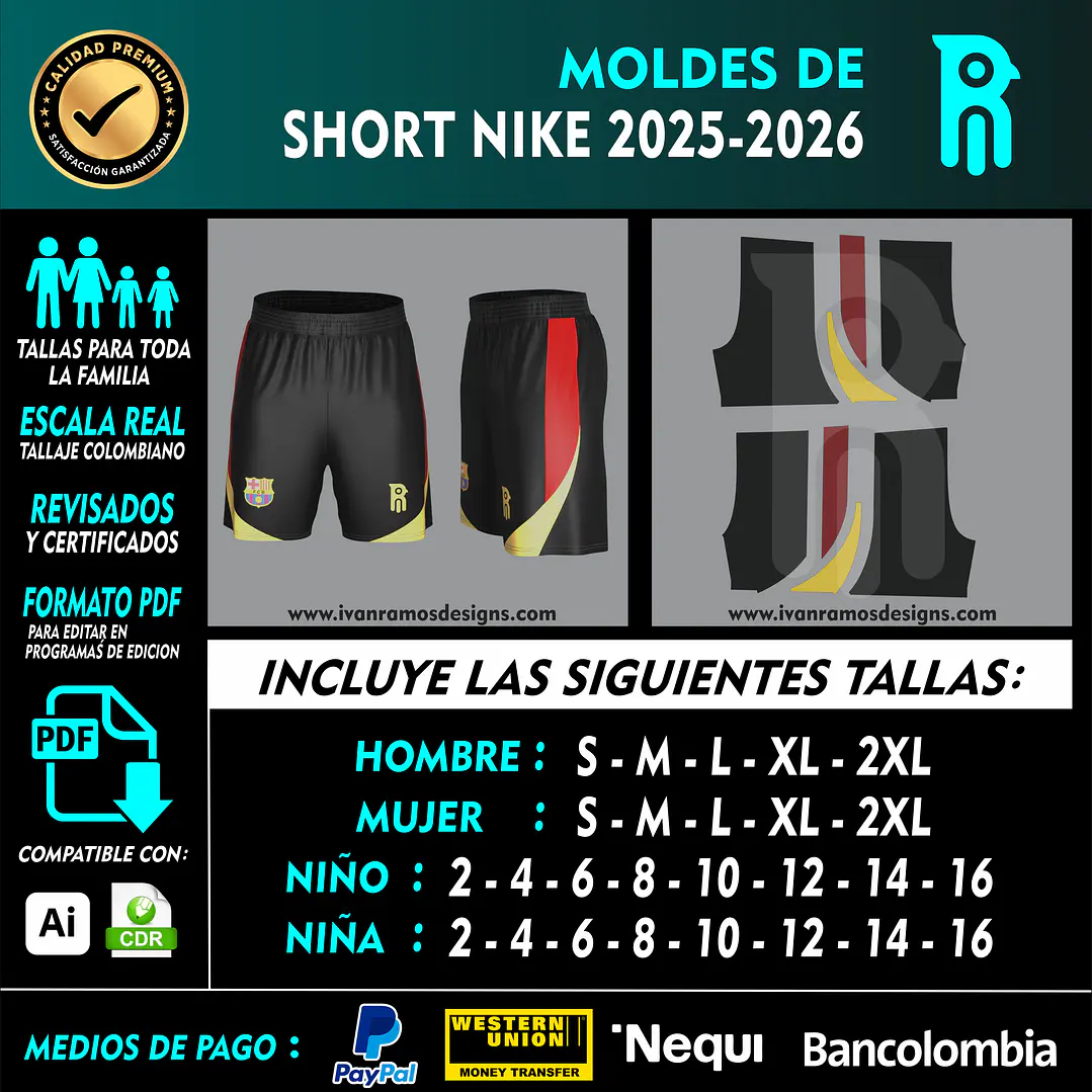 MOLDE SHORT DE ENTRENAMIENTO NIKE 2025-26 1
