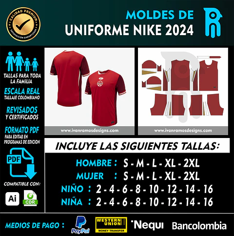MOLDE DE UNIFORME NK 2024
