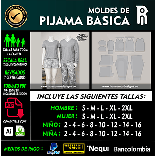 MOLDES DE PIJAMA BÁSICA