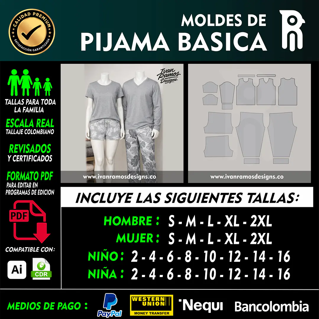 MOLDES DE PIJAMA BÁSICA 1