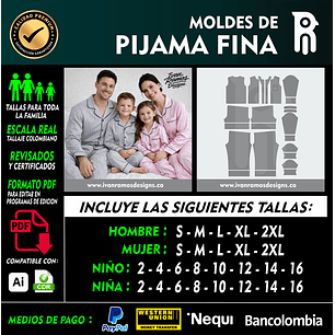 MOLDES DE PIJAMA FINA